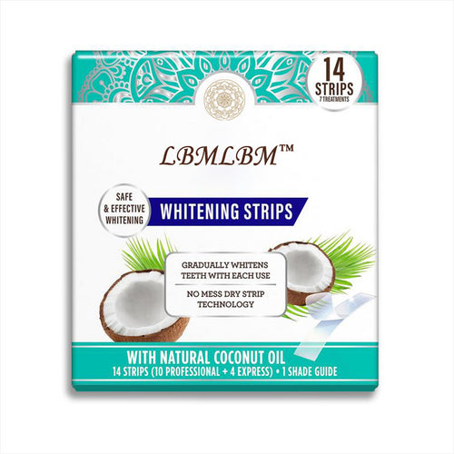 LBMLBM™ Teeth Whitening Strips - 7-Day Treatment with Non-Slip, Dry Strip Technology - Whitening Designed with Care for a Brighter Smile