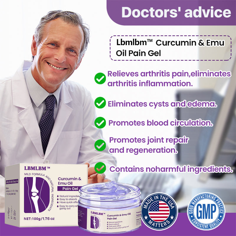 LBMLBM™ Curcumin & Emu Oil Pain Gel – 🏥 Backed by US Osteopathic Experts