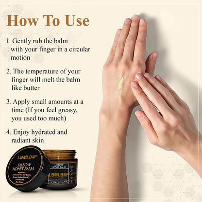 💓LBMLBM® Orange Flavoured Organic Tallow Moisturising Honey Balm