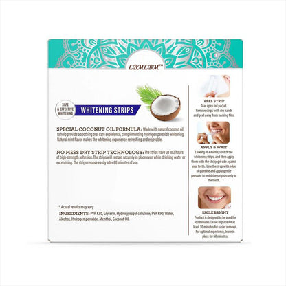 LBMLBM™ Teeth Whitening Strips - 7-Day Treatment with Non-Slip, Dry Strip Technology - Whitening Designed with Care for a Brighter Smile