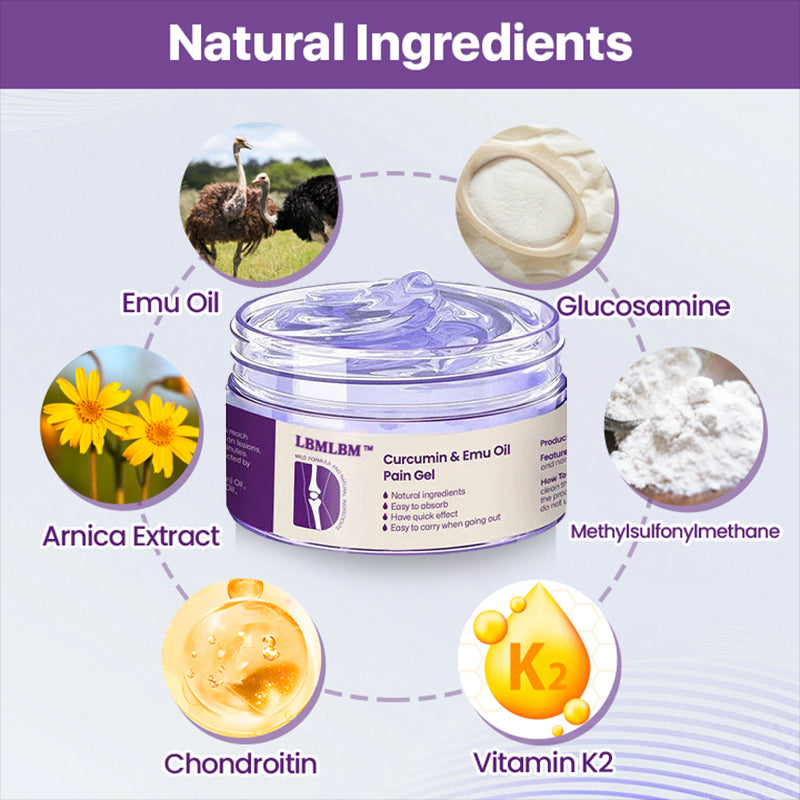 LBMLBM™ Curcumin & Emu Oil Pain Gel – 🏥 Backed by US Osteopathic Experts