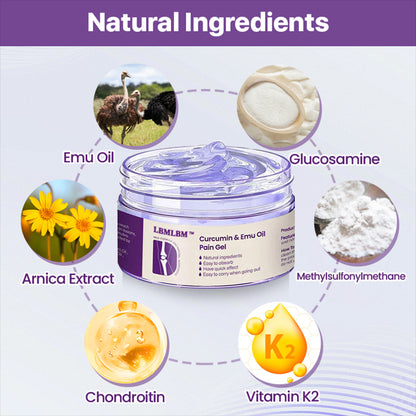 LBMLBM™ Curcumin & Emu Oil Pain Gel – 🏥 Backed by US Osteopathic Experts